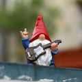 Gnomo Guitarrista Con Gorro Rojo, 18 cm