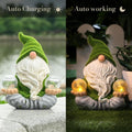 Gnomo Zen Meditando Con Esferas Solares, 15 cm