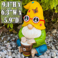Gnomo Hippie Baterista, 23 cm