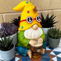 Gnomo Hippie Baterista, 23 cm
