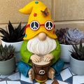Gnomo Hippie Baterista, 23 cm